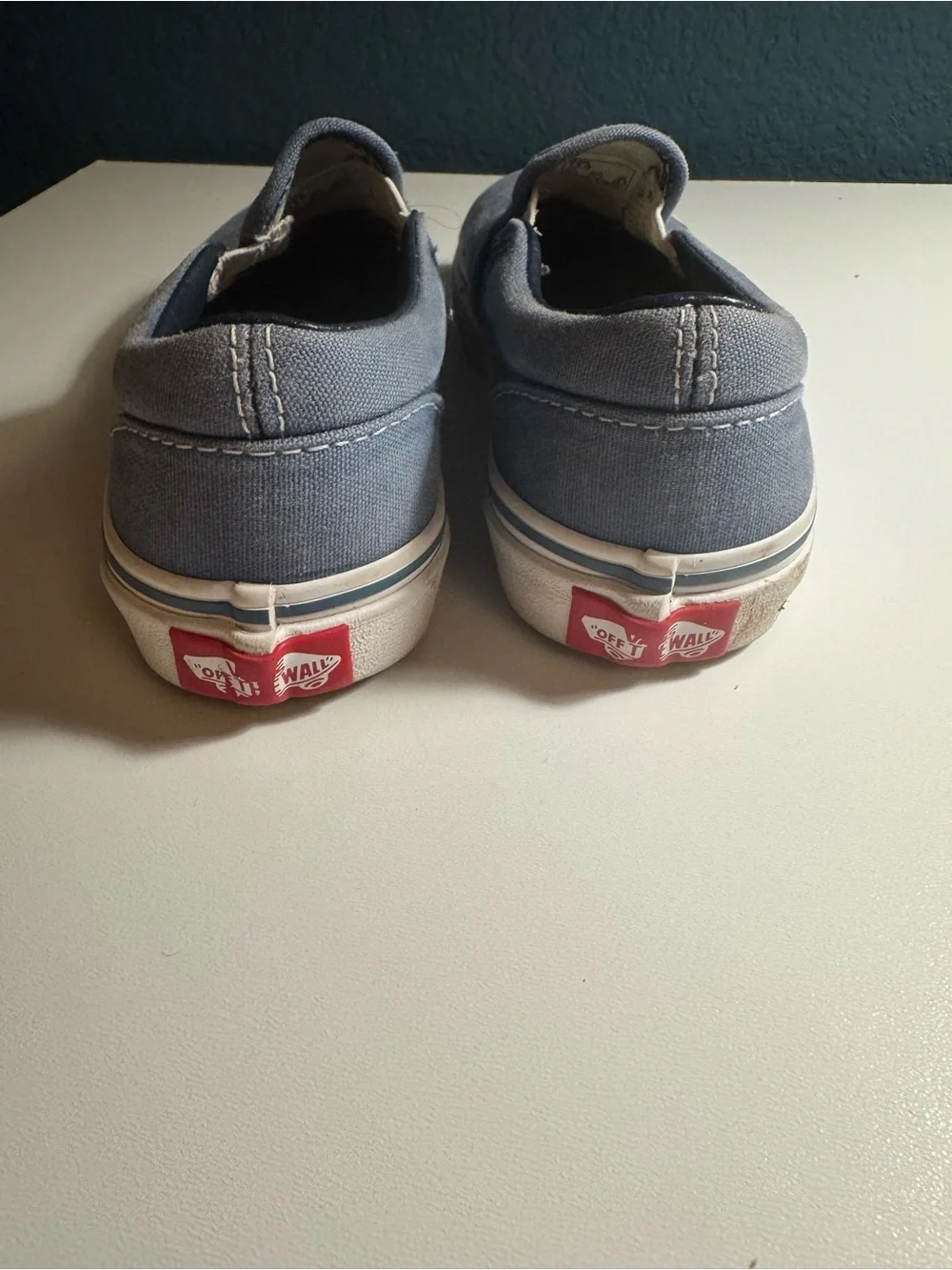 Vans Kids Slip-On Canvas Shoes - Blue - sz13